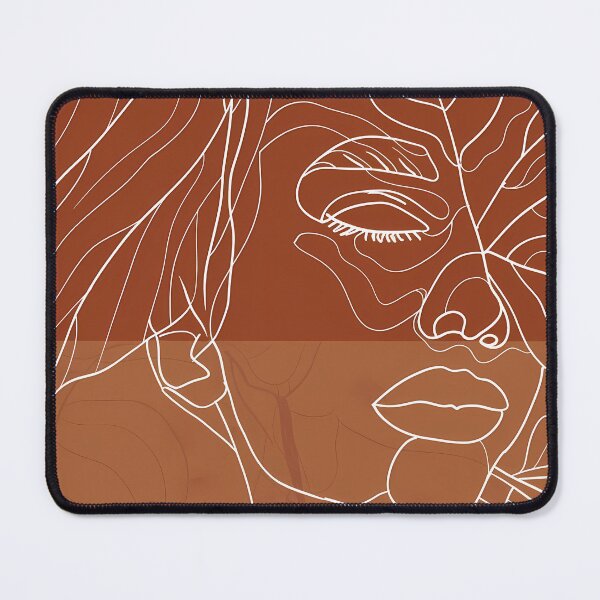 Item preview, Two-Tone Terracotta Boho Woman & Leaf Line Art designed and sold by Artdavesalzburg.