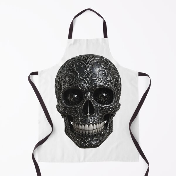 Item preview, Black Skull with Ornate Glittering Flourishes designed and sold by DoveArtDesigns.