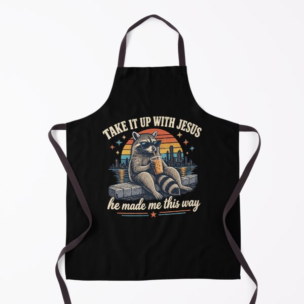 Item preview, Humorous Religious Raccoon Cityscape Design designed and sold by cerima.