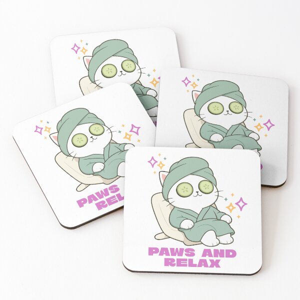 Item preview, Paws and Relax – Cute Cat Spa Day, Funny Self Care & Relaxation designed and sold by Sculpted Soul.