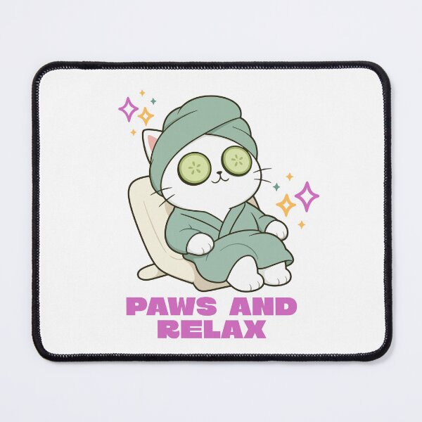Item preview, Paws and Relax – Cute Cat Spa Day, Funny Self Care & Relaxation designed and sold by Sculpted Soul.