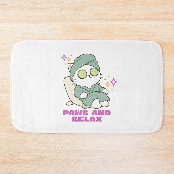 Item preview, Paws and Relax – Cute Cat Spa Day, Funny Self Care & Relaxation designed and sold by Sculpted Soul.