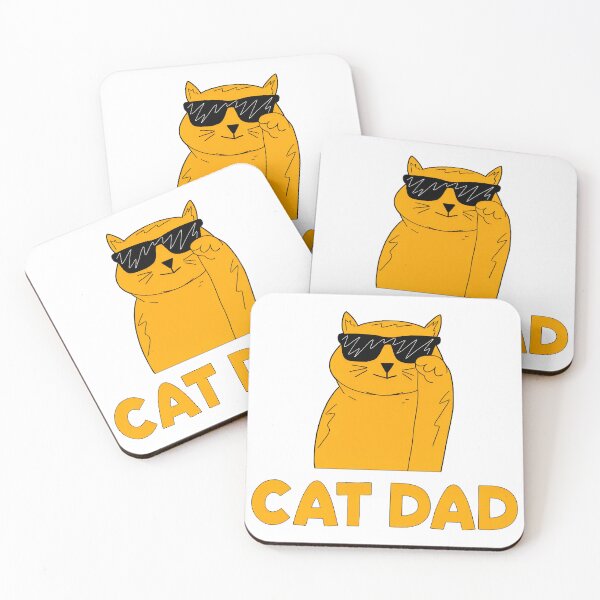 Item preview, Cool Cat Dad Sunglasses Illustrated Funny Pet Owner Design designed and sold by OlyvieArt.