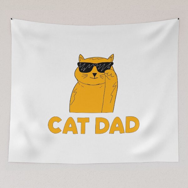 Item preview, Cool Cat Dad Sunglasses Illustrated Funny Pet Owner Design designed and sold by OlyvieArt.
