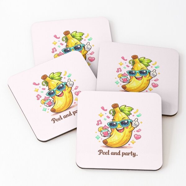 Item preview, Peel and Party – Fun Banana Cartoon  designed and sold by Sommium .