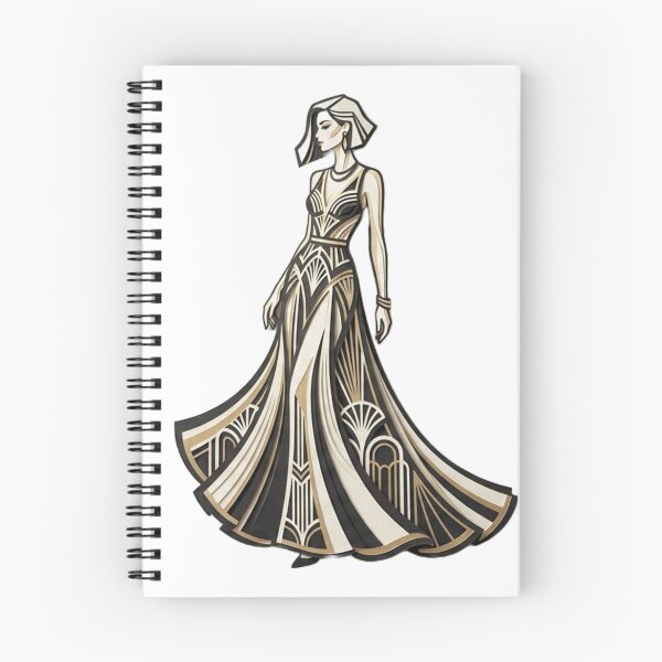 Item preview, Art Deco Elegant Flapper Woman - 1920s Fashion designed and sold by  Color & Form.