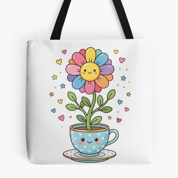 Item preview, Rainbow Flower in Happy Teacup designed and sold by naragon4289.