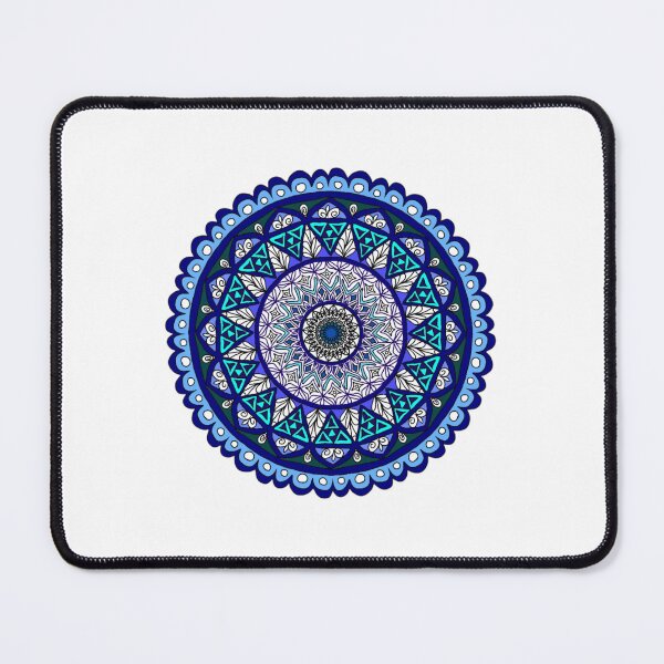 Item preview, Winter Frost Blue Mandala - Bohemian Zen Holiday Gift designed and sold by MysticPurpleHue.