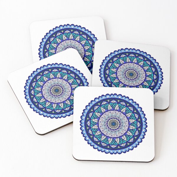 Item preview, Winter Frost Blue Mandala - Bohemian Zen Holiday Gift designed and sold by MysticPurpleHue.