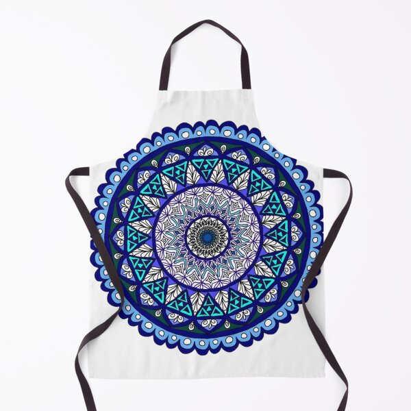 Item preview, Winter Frost Blue Mandala - Bohemian Zen Holiday Gift designed and sold by MysticPurpleHue.