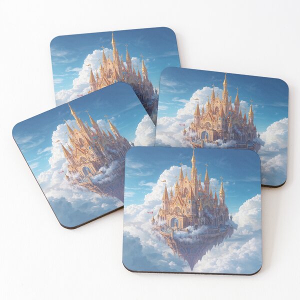Item preview, Floating Castle Above the Clouds designed and sold by ArcaneVisionArt.