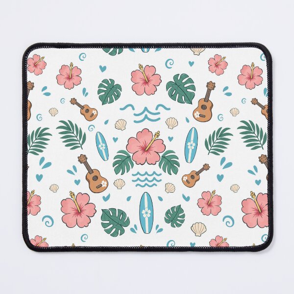 Item preview, Tropical Hawaiian Hibiscus Design Ukulele Surfboard Beach Print designed and sold by TheErinSide.