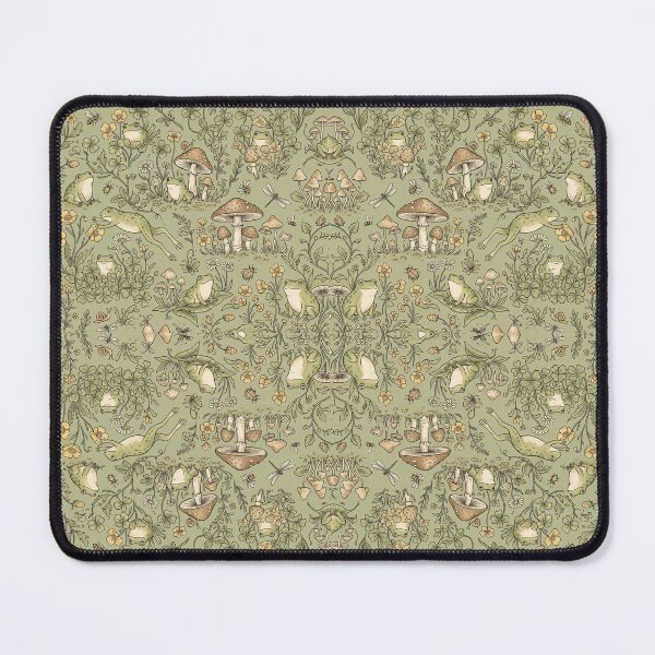Item preview, The Frogs Cottagecore Seamless in the Mushroom Whimsical  Forest nature  Wildflowers pattern  designed and sold by ArtDesignTp.