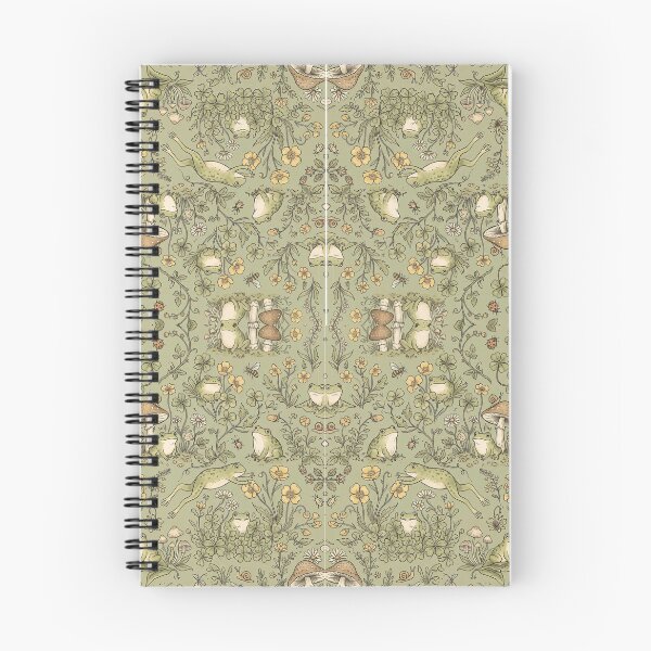 Item preview, The Frogs Cottagecore Seamless in the Mushroom Whimsical Forest nature Wildflowers pattern designed and sold by ArtDesignTp.
