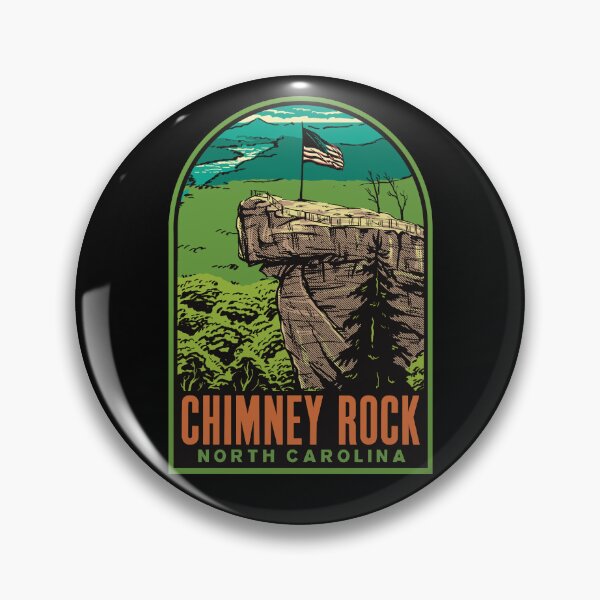 Item preview, Chimney Rock North Carolina Retro Mountain Travel Art designed and sold by HalpinDesign.