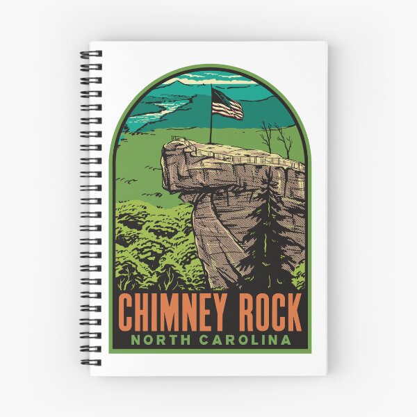 Item preview, Chimney Rock North Carolina Retro Mountain Travel Art designed and sold by HalpinDesign.