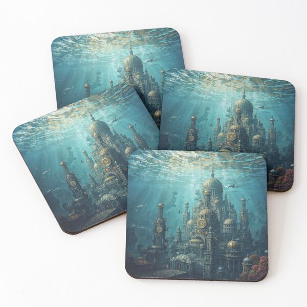 Item preview, Lost Underwater City of Atlantis designed and sold by ArcaneVisionArt.