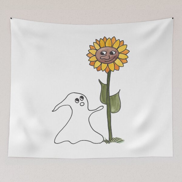 Artikelvorschau, Geist mit Sonnenblume - Gespenst mit Sonnenblume entworfen und verkauft von Anke‘s Bazaar.