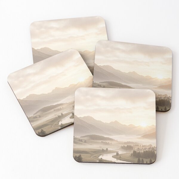 Item preview, Serene Mountain Valley Sunrise Sacred Geometry Lines | Monkeybusiness designed and sold by monkeybusiness.pt.