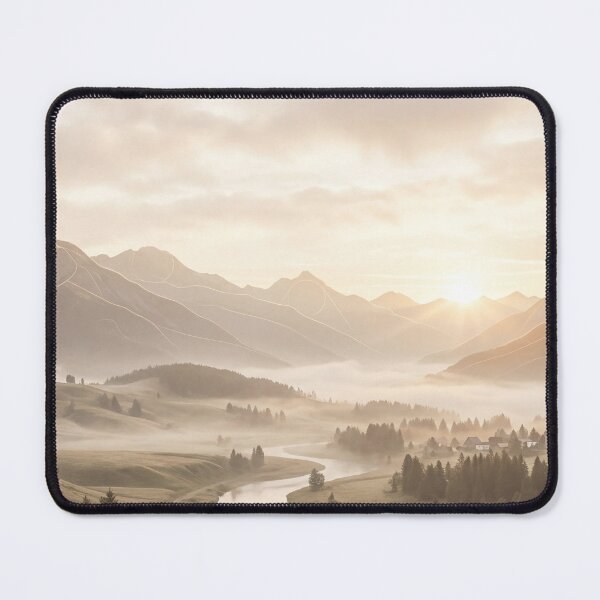 Item preview, Serene Mountain Valley Sunrise Sacred Geometry Lines | Monkeybusiness designed and sold by monkeybusiness.pt.