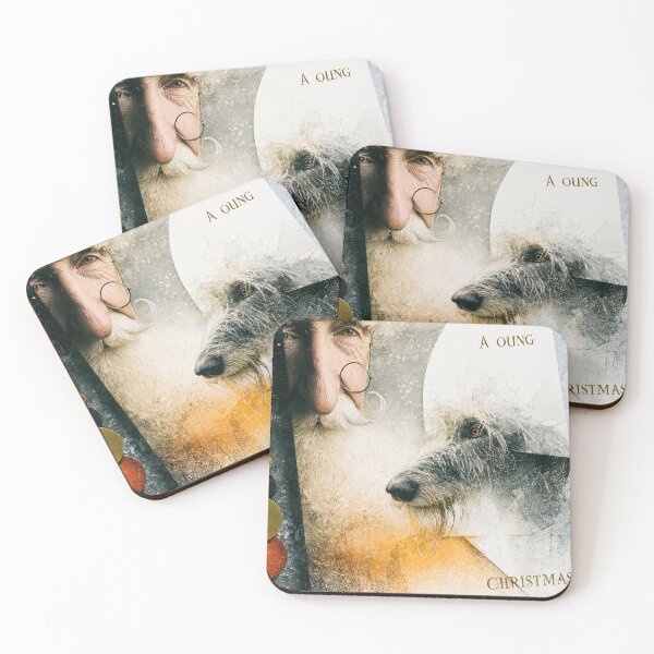 Item preview, Christmas - Santa Claus and Scottish deerhounds designed and sold by aghnadarragh.