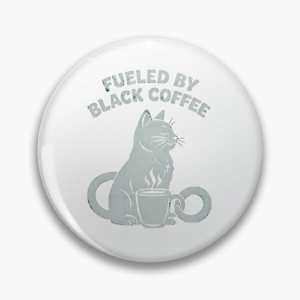 Item preview, Fueled By Black Coffee Cat Cute Kawaii Drink designed and sold by OlyvieArt.