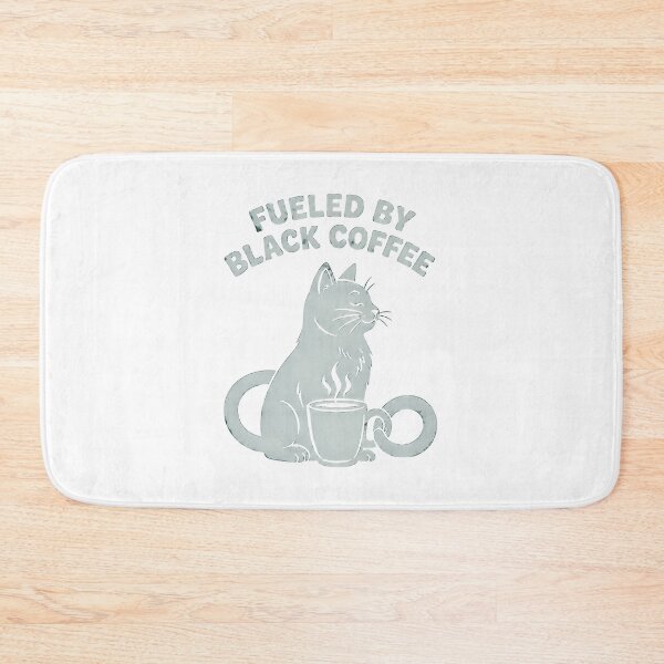 Item preview, Fueled By Black Coffee Cat Cute Kawaii Drink designed and sold by OlyvieArt.