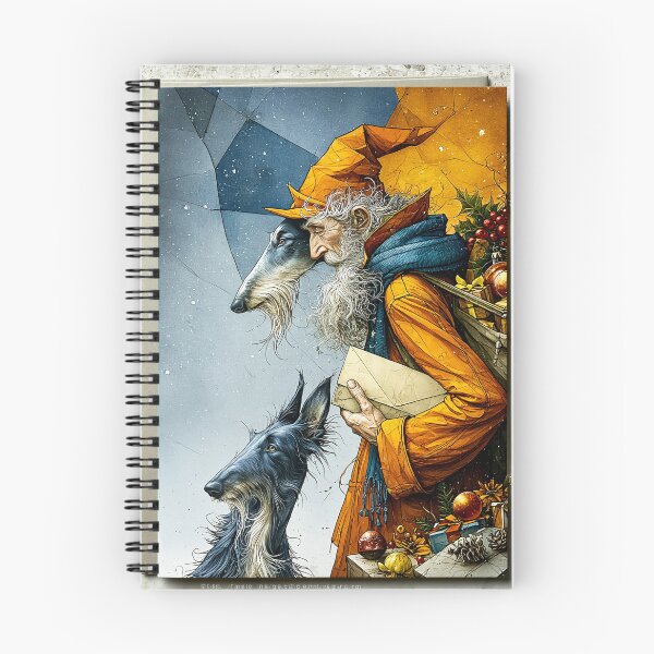 Item preview, Christmas - Santa Claus and Scottish deerhounds designed and sold by aghnadarragh.