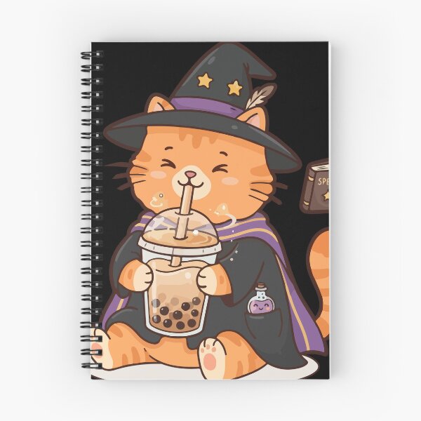 Item preview, Cute Cat Wizard Drinking Boba Tea designed and sold by Brexmore3.