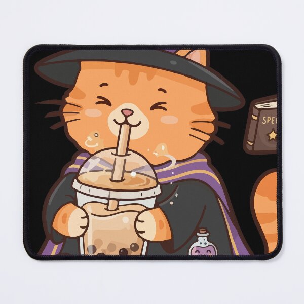 Item preview, Cute Cat Wizard Drinking Boba Tea designed and sold by Brexmore3.