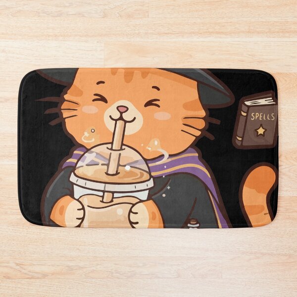 Item preview, Cute Cat Wizard Drinking Boba Tea designed and sold by Brexmore3.