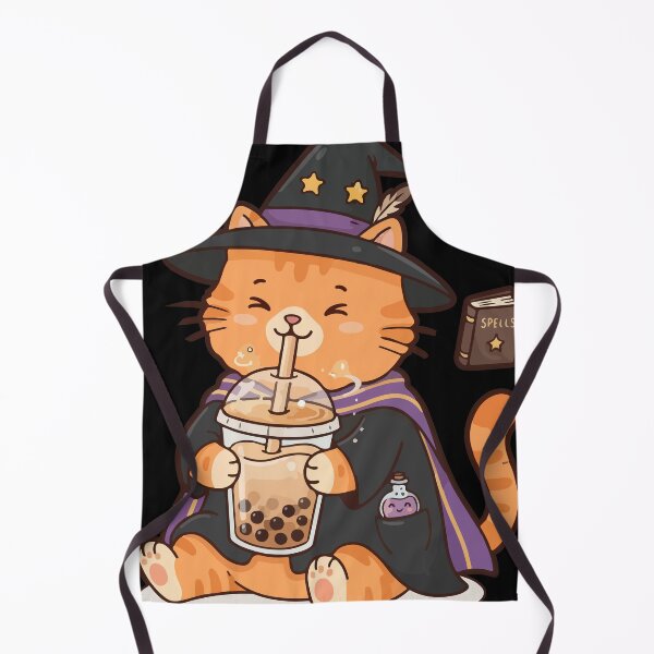 Item preview, Cute Cat Wizard Drinking Boba Tea designed and sold by Brexmore3.