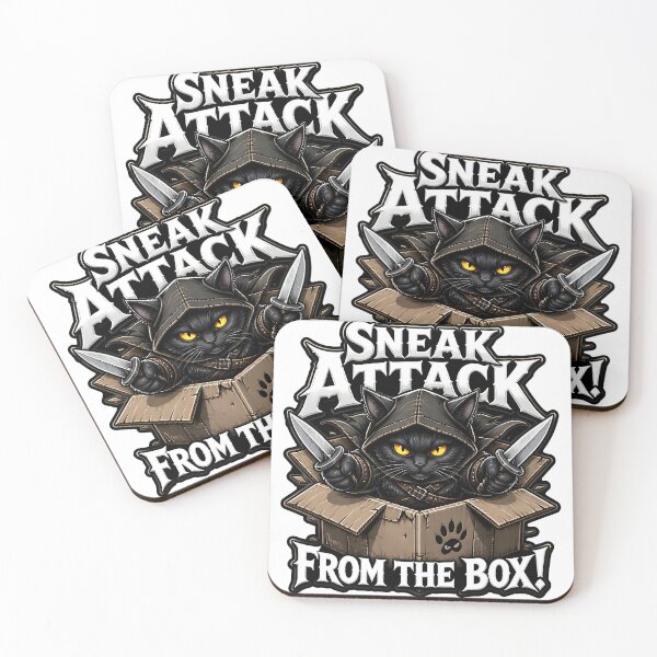 Item preview, Sneak Attack From The Box Cat Rogue Tabletop RPG tabletop game designed and sold by CleverRaccoon.