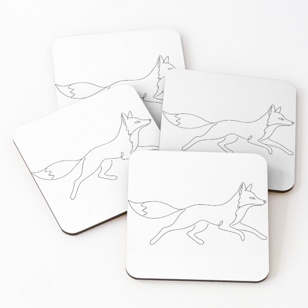 Item preview, Fox Single Line Art Minimalist Running Fox Design designed and sold by SoftLifeClub.