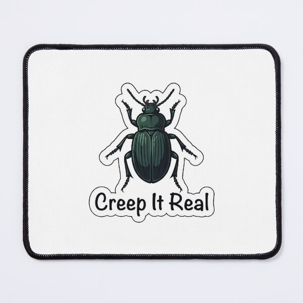 Item preview, Creep It Real Beetle - Cute Bug Halloween Typography Sticker designed and sold by SimpleP.