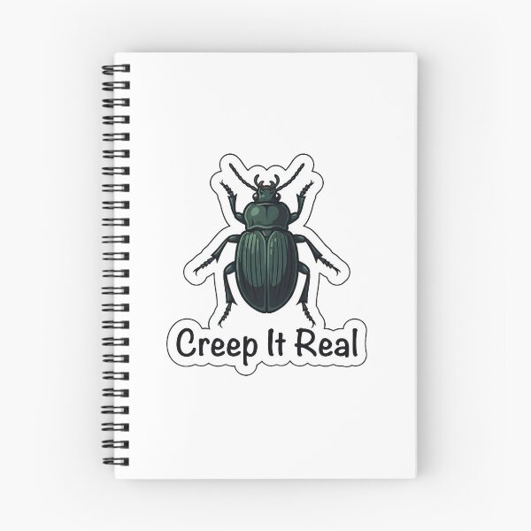 Item preview, Creep It Real Beetle - Cute Bug Halloween Typography Sticker designed and sold by SimpleP.