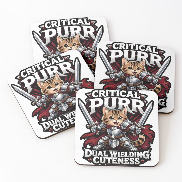 Item preview, Critical Purr Dual Wielding Fighter Cat Tabletop RPG Warrior designed and sold by CleverRaccoon.