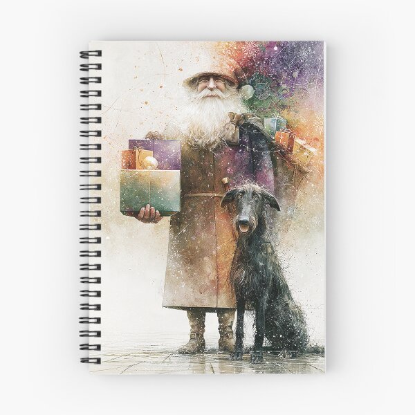 Item preview, Christmas - Santa Claus and Scottish deerhounds designed and sold by aghnadarragh.