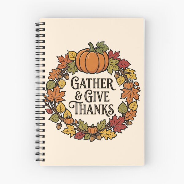 Item preview, Gather & Give Thanks - Autumn Wreath and Pumpkins designed and sold by Studio_88.
