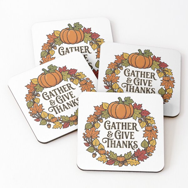 Item preview, Gather & Give Thanks - Autumn Wreath and Pumpkins designed and sold by Studio_88.