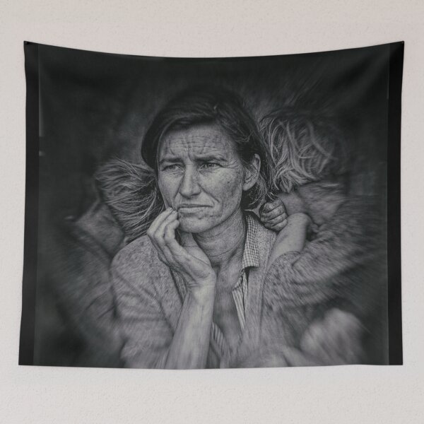 Item preview,  Migrant mother Dorothea Lang´s iconic photograph grainy edit designed and sold by stevepaint.