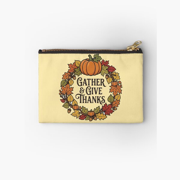 Item preview, Gather & Give Thanks - Autumn Wreath and Pumpkins designed and sold by Studio_88.