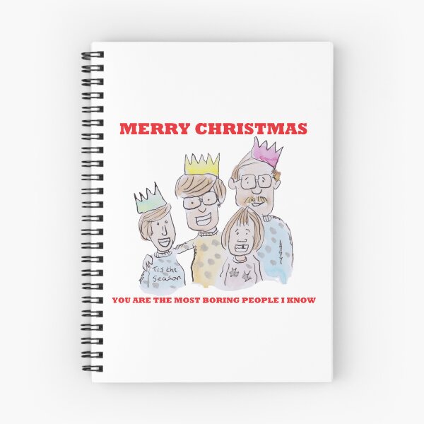 Item preview, merry christmas boring family designed and sold by Inky Fingers Illustrations.