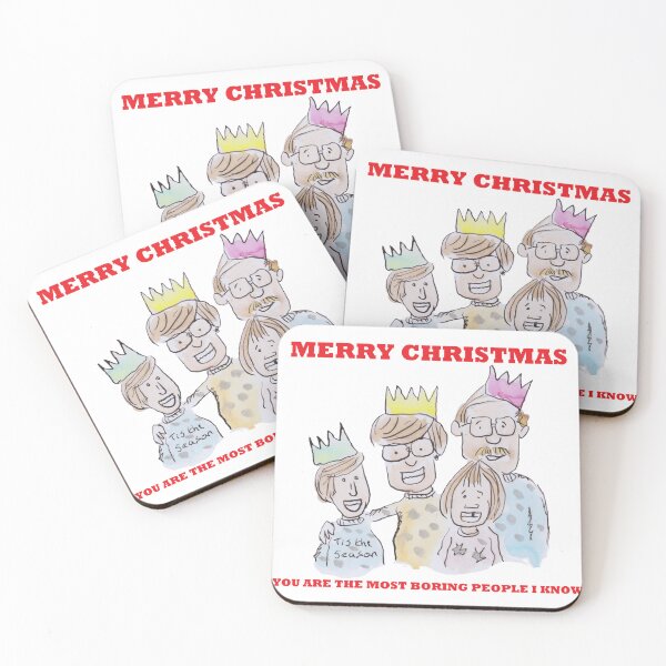 Item preview, merry christmas boring family designed and sold by Inky Fingers Illustrations.