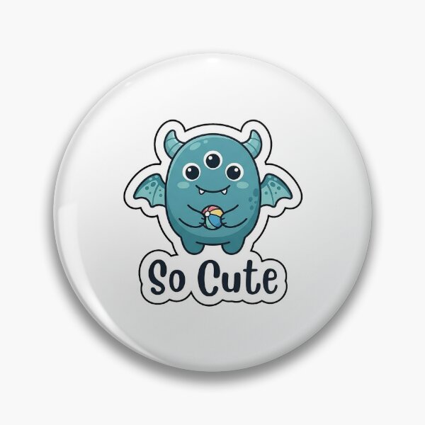 Item preview, So Cute Little Monster - Kawaii Halloween Character Typography Sticker designed and sold by SimpleP.