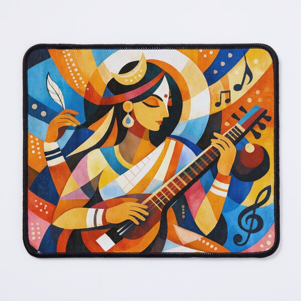 Item preview, Sarasvati illustration – Hindu Goddess of Wisdom and Knowledge designed and sold by GalleryKauffeld.