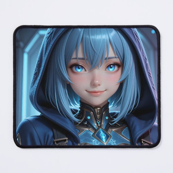 Item preview, Azure Core – Futuristic Blue Cyberpunk Anime Girl designed and sold by Killington.