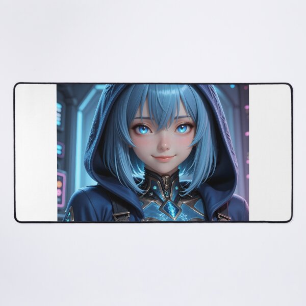 Item preview, Azure Core – Futuristic Blue Cyberpunk Anime Girl designed and sold by Killington.