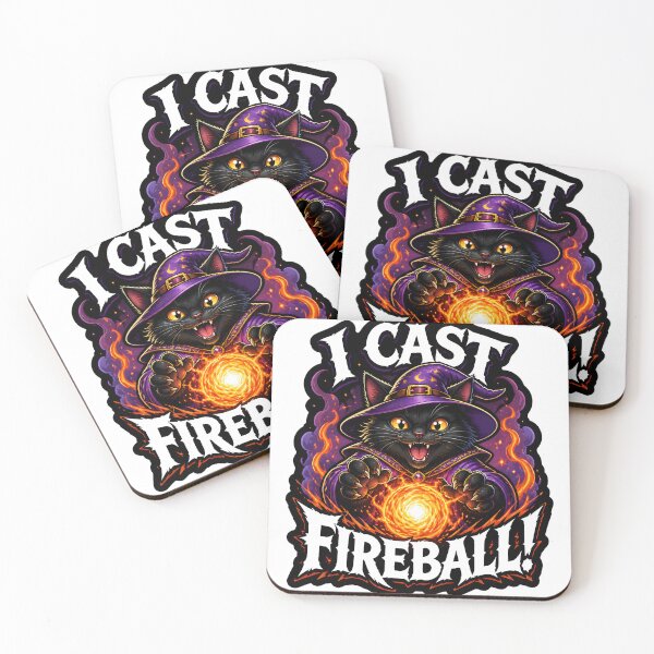 Item preview, I Cast Fireball Wizard Cat Sorcerer Tabletop RPG mage game designed and sold by CleverRaccoon.