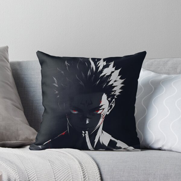 Item preview, Dark Cursed Warrior Red Eyes Anime Inspired Black White Art designed and sold by Dyan4.